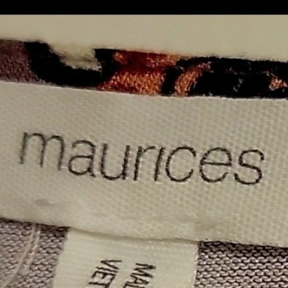 MAURICES Blouse - 3X - Taupe w/Floral Print - Lace - Picture 3 of 3